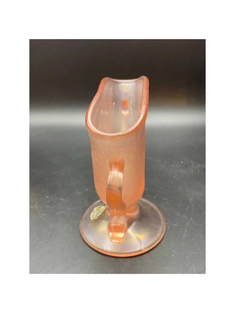 Fenton Pink Satin Fan Vase